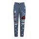 thumbnail image 5 of Pantalones vaqueros rectos y rotos para hombre, informales, largos, largos, para hombre, 5 of 5