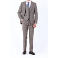 thumbnail image 3 of Suit, Vest Dovetail Collar Slim Fit Weaving Gray Stylish Men's Business Suit, 3 of 4