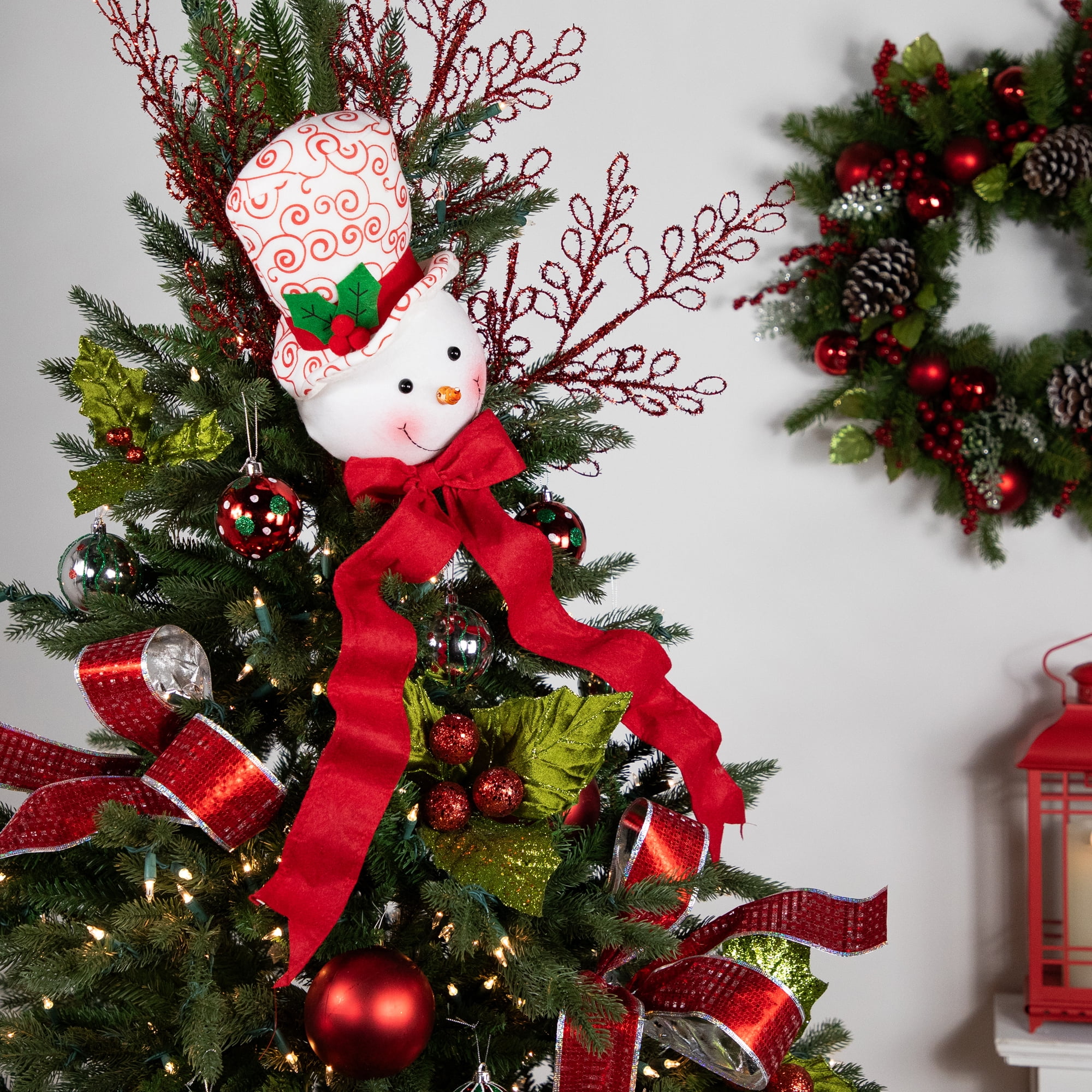 Northlight Plush Snowmen in Hats Christmas Ornaments - 12.5" - Set of 3