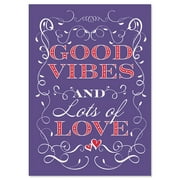 Current Good Vibes Friendship Card, Single Card With Envelope
