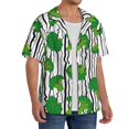 thumbnail image 2 of Sikiie Broccoli 2 Men's Wrinkle Free Untucked Cuban Shirt Business Casual Button Down Shirts Short Sleeve ShirtXX-Large, 2 of 5