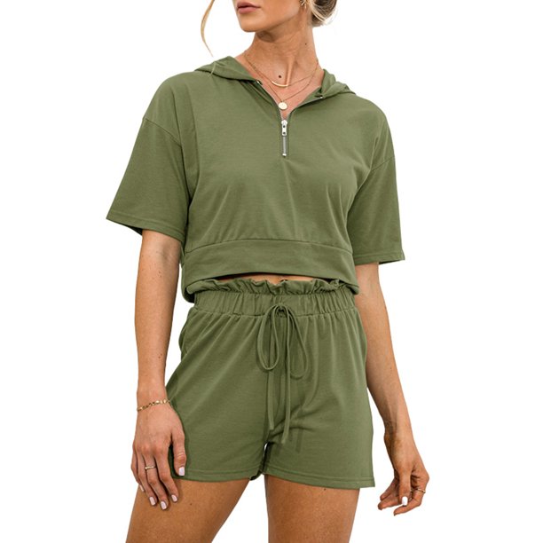 Mawclos Mawclos Women 2 Piece Shorts Outfits Short Sleeve Sweatshirt Shorts Pants Set Tracksuit Sweat Suits Jogger Workout Set Jumpsuits Loungewear Outfits For Ladies Girls Walmart Com Walmart Com