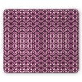 thumbnail image 1 of Abstract Mouse Pad, Geometric Quirky Circles Forming Odd Symmetric Fractal Flower Petals, Rectangle Non-Slip Rubber Mousepad, Plum Dark Fuchsia Peach, by Ambesonne, 1 of 2
