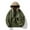 Army Green, variant on Men Patchwork Drawstring Hooded Corduroy Jacket Two-in-One Classic Zipper Button Long Sleeve Warm Coat Black L