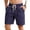 (New67)Navy, variant on Thousandth Men Fashion Cargo Shorts Loose Fit Linen Casual Multi Pocket Breathable Drawstring Elastic Waist Lightweight Summer Beach Short Pants