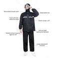 thumbnail image 3 of Matsuzay Traje impermeable con tira reflectante Ropa impermeable elástica Impermeable Traje de lluvia transpirable Ropa impermeable de doble Almacenamiento y organización del hogar XXXL, 3 of 6