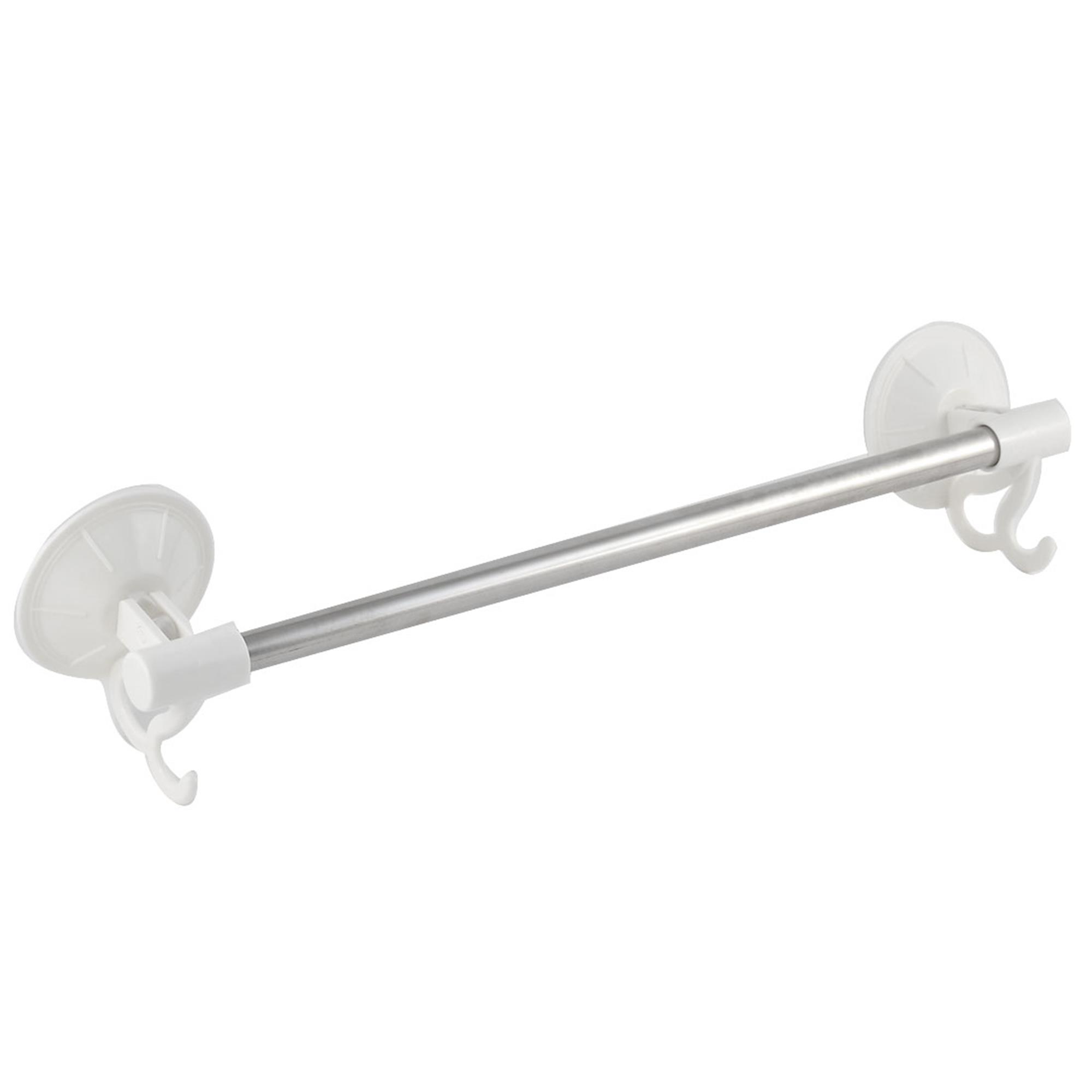 Hotel Bathroom Metal Rod Wall Mounted Suction Cup Towel Rack Hanger