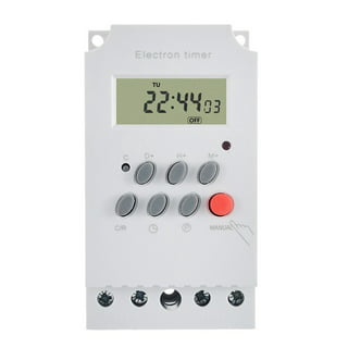 IIVVERR AC 220V 8A Digital LCD Display Week Covered Programmable Timer  Switch (AC 220V 8A Pantalla LCD digital Interruptor temporizador programado
