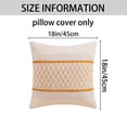 thumbnail image 6 of Unique Bargains Geometry Weave Patchwork Pillow Covers Set of 2 Yellow 18" x 18", 6 of 6