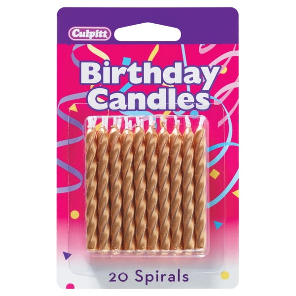 Spiral Candles Gold (2.3")