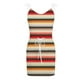 thumbnail image 4 of ICHUANYI Clearance Women Casual V-Neck Sleeveless Bandage Stripe Printing Loose Vest Sling Dress(Beige, S) ICHUANYI WER2023081016034, 4 of 5