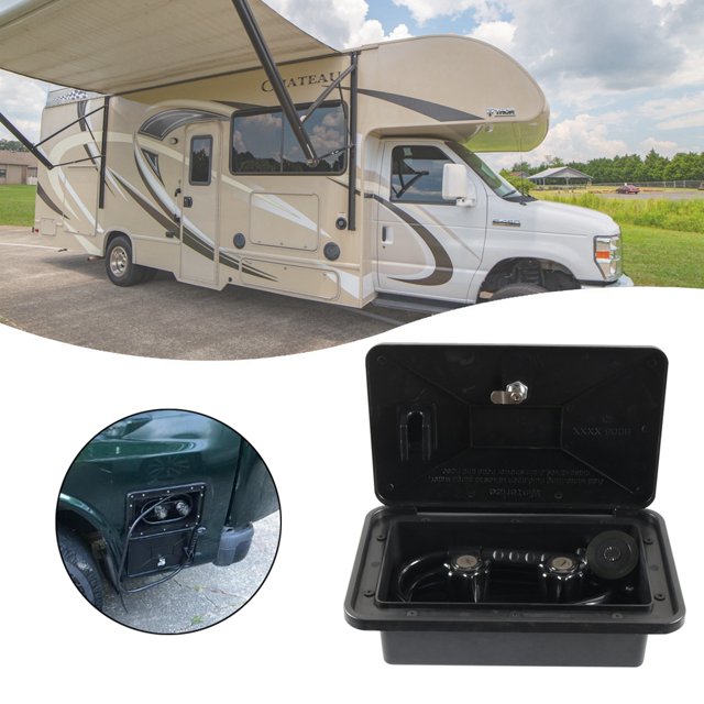 External Shower Box Kit For RV Caravan Black