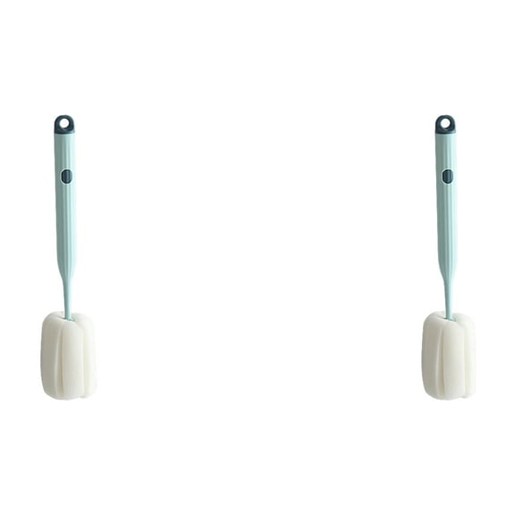 2PCS Bottle Soft Brush Sponge Bottle Brush Soft and Easy To Clean Baby Bottle Sponge Brush Can Effectively The Stain On The Bottom Of The Cup 27.5cm Home Decor