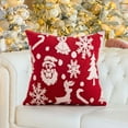 thumbnail image 6 of Wzzjkit Christmas Pillow Covers 18x18, Soft Plush Snowflake Tree Print Christmas Pillow Covers for Christmas Thanksgiving Holiday Decor Car Bed Sofa, Red Pillow Covers, 6 of 6
