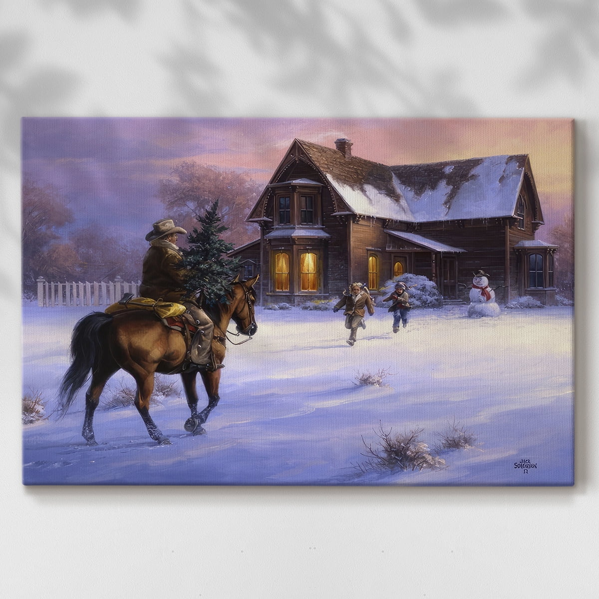 The Day Daddy Brought Home the Tree- Gallery Wrapped Canvas