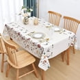 thumbnail image 4 of Vinyl Tablecloths for Rectangle Tables Reusable PVC Waterproof Plastic Table Cloth Oilcloth Long Tablecloth for Baby ShowerSpillproof Wipeable Table Cover 60 x 102 Beige Floral Bird, 4 of 6