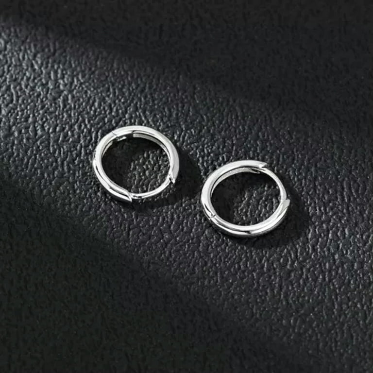 QQTDFG 1 Pair 925 Sterling Silver Hoop Earrings 20G Helix