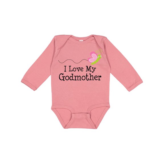 Inktastic I Love My Godmother Girls Long Sleeve Baby Bodysuit