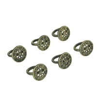 Zeckos Cast Iron Nautical Compass Rose Napkin Rings Set of 6