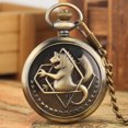 thumbnail image 4 of Animation Fullmetal Alchemist Quartz Pocket Watch Fob/Necklace Steampunk Pocket Clock Student Anime Boy Retro Timepiece Gift, 4 of 7
