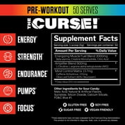 JNX Sports® The Curse Pre Workout Powder Sour Candy Pre Workout Mix for Energy and Focus, 50 Serves
