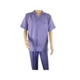thumbnail image 2 of Men 2pc Walking Leisure Suit Short Sleeves By DREAMS 256-29 Solid Lavender, 2 of 6