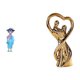 thumbnail image 1 of Figura decorativa de pareja de geishas japonesas, escultura de resina y cerámica, ideal para regalar. Perfecta para el hogar, dormitorio, sala de esta, 1 of 8