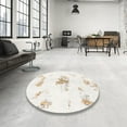 thumbnail image 4 of Ahgly Company Machine Washable Indoor Rectangle Abstract Off White Beige Area Rugs, 8' x 12', 4 of 7