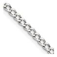 thumbnail image 3 of Sterling Silver 2.80mm Wide Curb Chain Necklace, 3 of 3