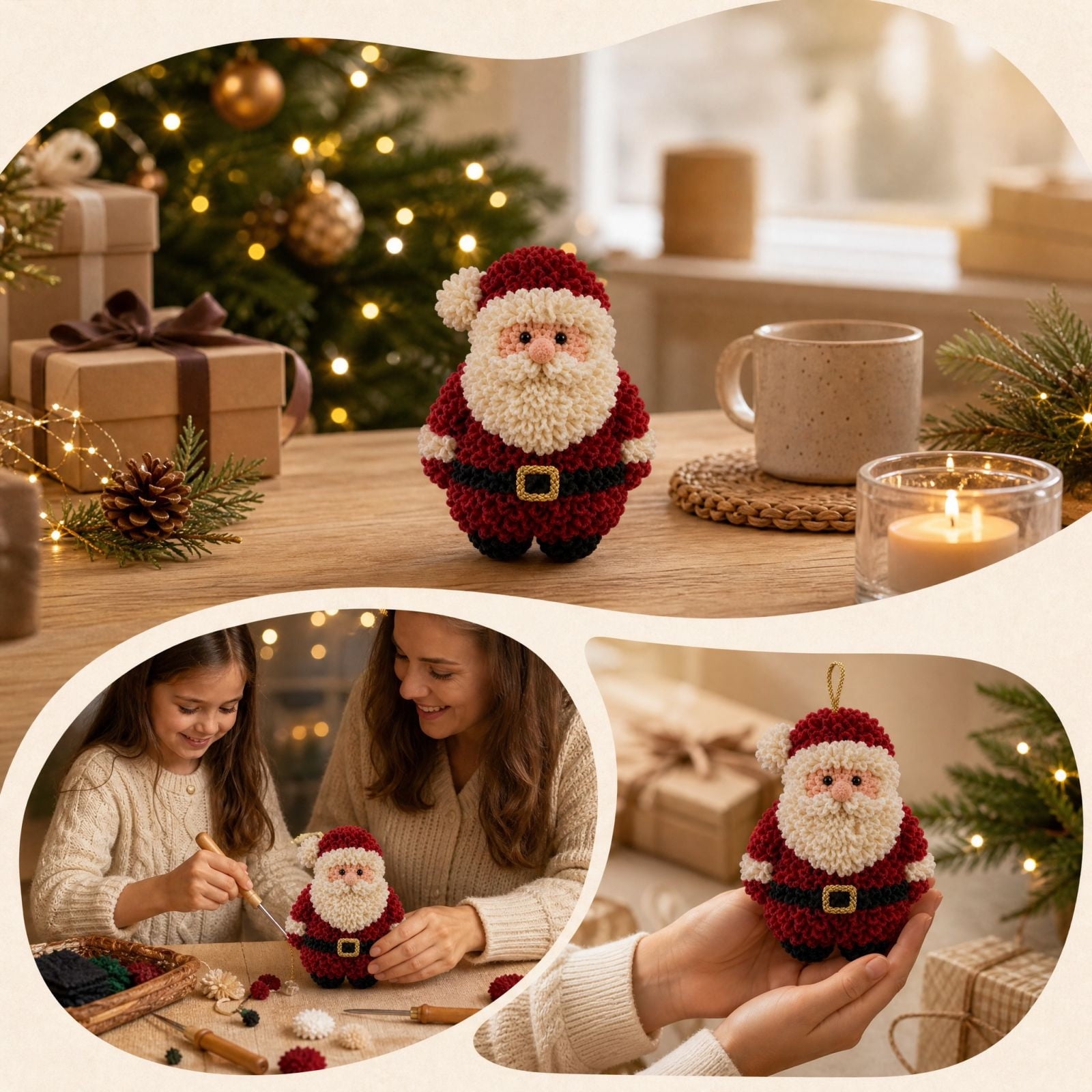DIY Christmas Craft Kit Design C DIY Craft Creative Holiday Decoration Making Set for Kids Adults Family Activity Christmas Tree Tabletop Display and Seasonal Gifts
