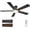 Black, variant on Ceiling Fans with Lights, 42 Inch Low Profile Ceiling Fan with Light and Remote Control, Flush Mount, Reversible, 3CCT, Dimmable, Quiet, Black Small Ceiling Fan for Bedroom Indoor/Outdoor Use
