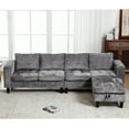 thumbnail image 6 of L Shaped Storage , Chenille, Gray, 5 Seating Convertible Sectional Couch With Storage, Gray Capacity, 6 of 6