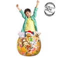 thumbnail image 3 of Tangerine Storage Toy Bag Chair, Cartoon Design Fresh Tasty Whole and Halved Citrus Fruits Repetitive Pattern, Stuffed Animal Organizer Washable Bag, Large Size, Multicolor, by Ambesonne, 3 of 3