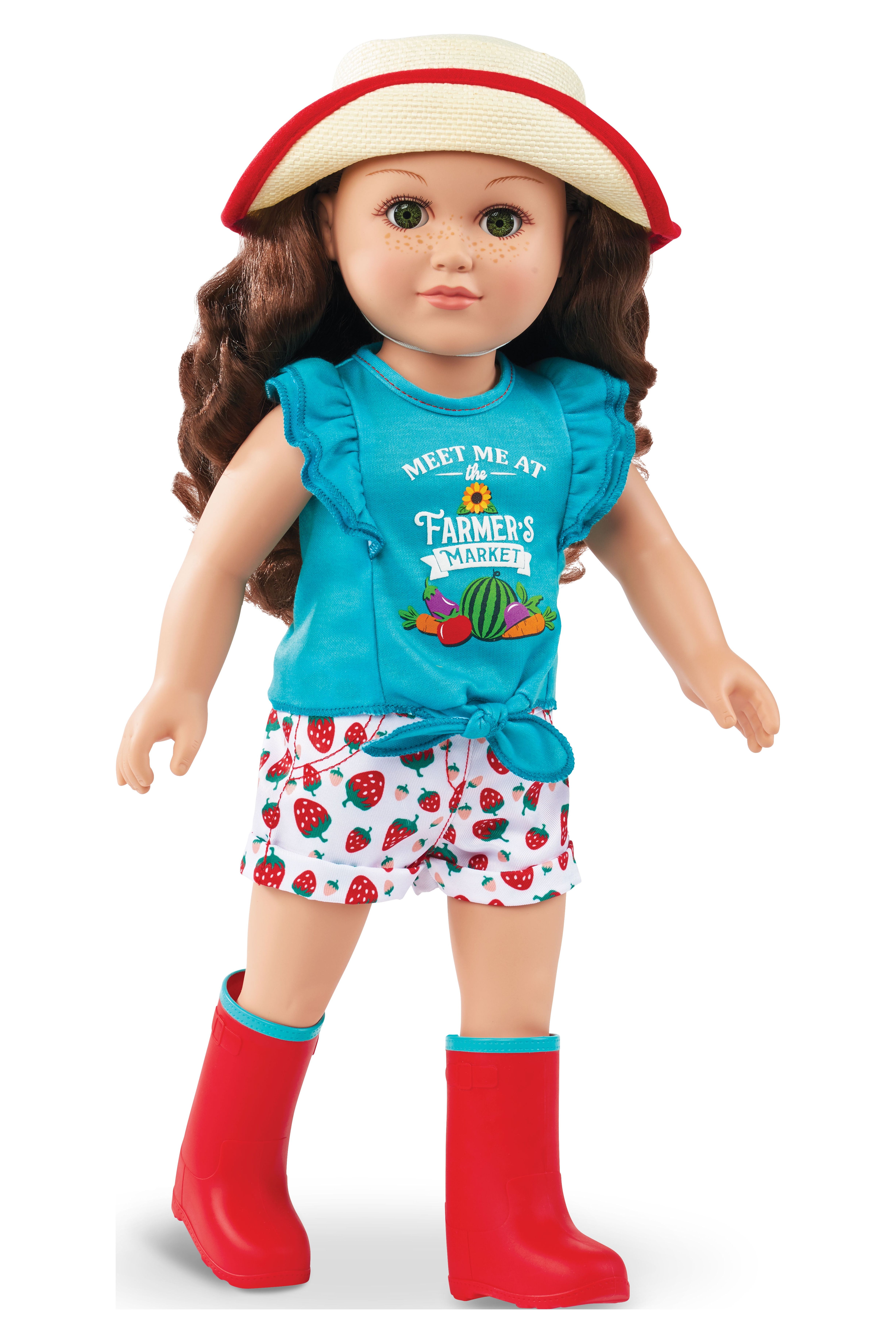 My Life As Poseable Farmer 18 Inch Doll, Brunette Hair, Green Eyes