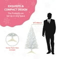 thumbnail image 3 of Árbol de Navidad con forma de ojo de puerro, 1,2 m, luz artificial, blanco, con soporte, 3 of 6