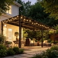 thumbnail image 5 of Leukture 12' x 16' Wall Mounted Lean to Metal Awnings with Sloped Roof Outdoor Patio Gazebo Awning for Backyard Deck White, 5 of 5