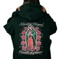 thumbnail image 3 of Virgen de Guadalupe Unisex Hoodie – Nuestra Virgen Guadalupe Pullover with Roses, Our Lady of Guadalupe Catholic Religious Hoodie, 3 of 7