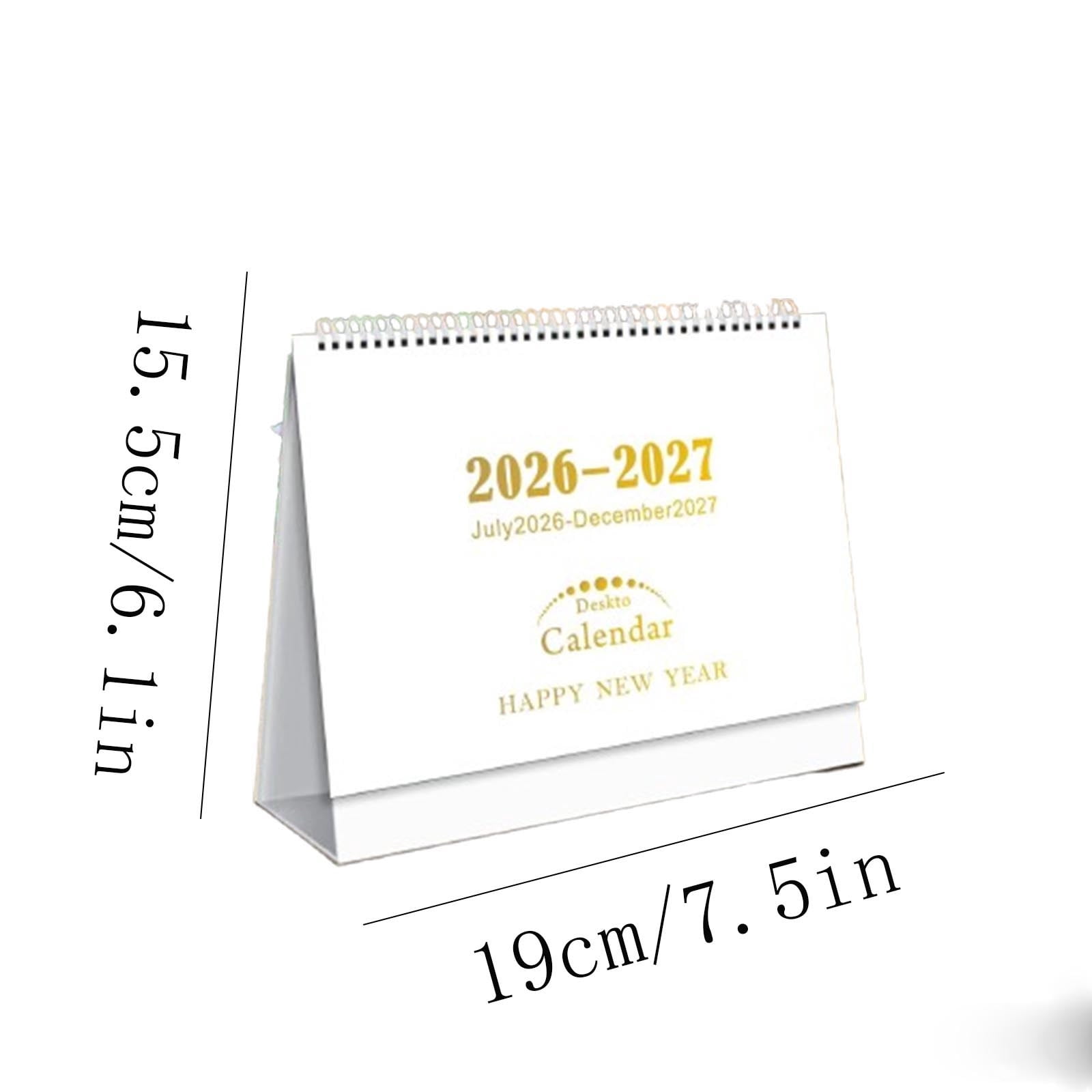 Lunxisen 2 Pcs English Desk Calendar From July 2026 To December 2027 Desktop Desk Calendar
