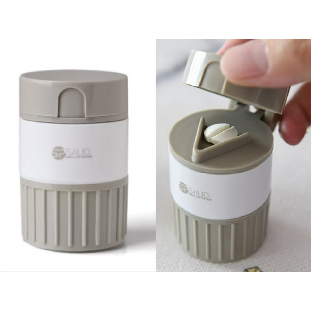 Pill Cutter A New Kind of Pill Splitter with Double Stainless Steel Blades and a Centering Device. Great for Cutting Tablets for You and Your Pet-2pcs