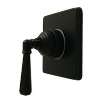 Kingston Brass KS4040HL Metropolitan Single-Handle Six-Way Diverter Valve with Square Trim Kit, Matte Black