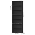 thumbnail image 4 of Homfa 82" Tall Bookcases, Freestanding Display Storage Shelves, 7-Tier Open Bookshelf for Home Office Living Room Bedroom, Black, 4 of 10