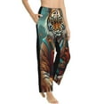 thumbnail image 2 of Daiia Pond Meditating Tiger Women's Sleep Pant with Pockets and Drawstring,Pajama Pants-Medium, 2 of 9