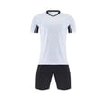thumbnail image 6 of Amidoa Boys Summer Athletic 2 Piece Outfits Performance CrewNeck Short Sleeve and Elastic Waist Active Casual Short Kids Clothing Set White Size M, 6 of 6