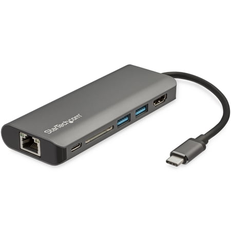 UPC: 0065030880022 | StarTech.com USB C Multiport Adapter – USB-C Travel Dock to 4K HDMI  3x USB 3.0 Hub  SD/SDHC  GbE  60W PD 3.0 Pass-Through – Portable USB-C Mini Docking Station USB Type-C/Thunderbolt 3