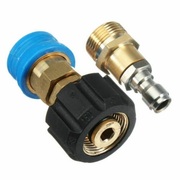 M22 X 1/4 Adapter Pressure Washer Hose Lance Fitting Coupler For