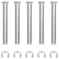 thumbnail image 1 of 5pcs Stainless Steel Pallet Rack Pin Flat Head Groove Pin Positioning Cylinder Pin Cylinder Position Pin With Retaining Rings (M10x80), 1 of 9