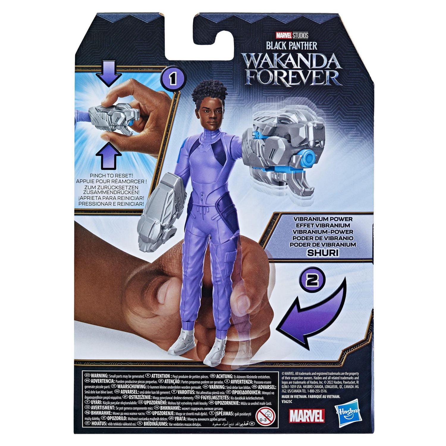 Marvel Studios' Black Panther Wakanda Forever Vibranium Power Shuri Action Figure, Toy for Kids Ages 4 and Up