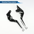 thumbnail image 5 of Unique Bargains Short Long Brake Clutch Levers for Suzuki GSXR150 2017-2020 Adjustable Motorcycle Handlebar Brake Lever Aluminum Alloy Black Handle Silver Tone End, 5 of 6