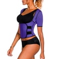 thumbnail image 4 of MSJUHEG Shapewear Tummy Control Shapewear Bodysuit Women Fitness Corset Sport Body Shaper Vest Women Waist Trainer Workout Slimming Tummy Control Underwear Strapless Shapewear Purple L, 4 of 6