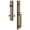 Vintage Brass, variant on Grandeur 849993 Carre Solid Brass Rose Left Handed Dummy Full Plate "D" Grip Handleset -